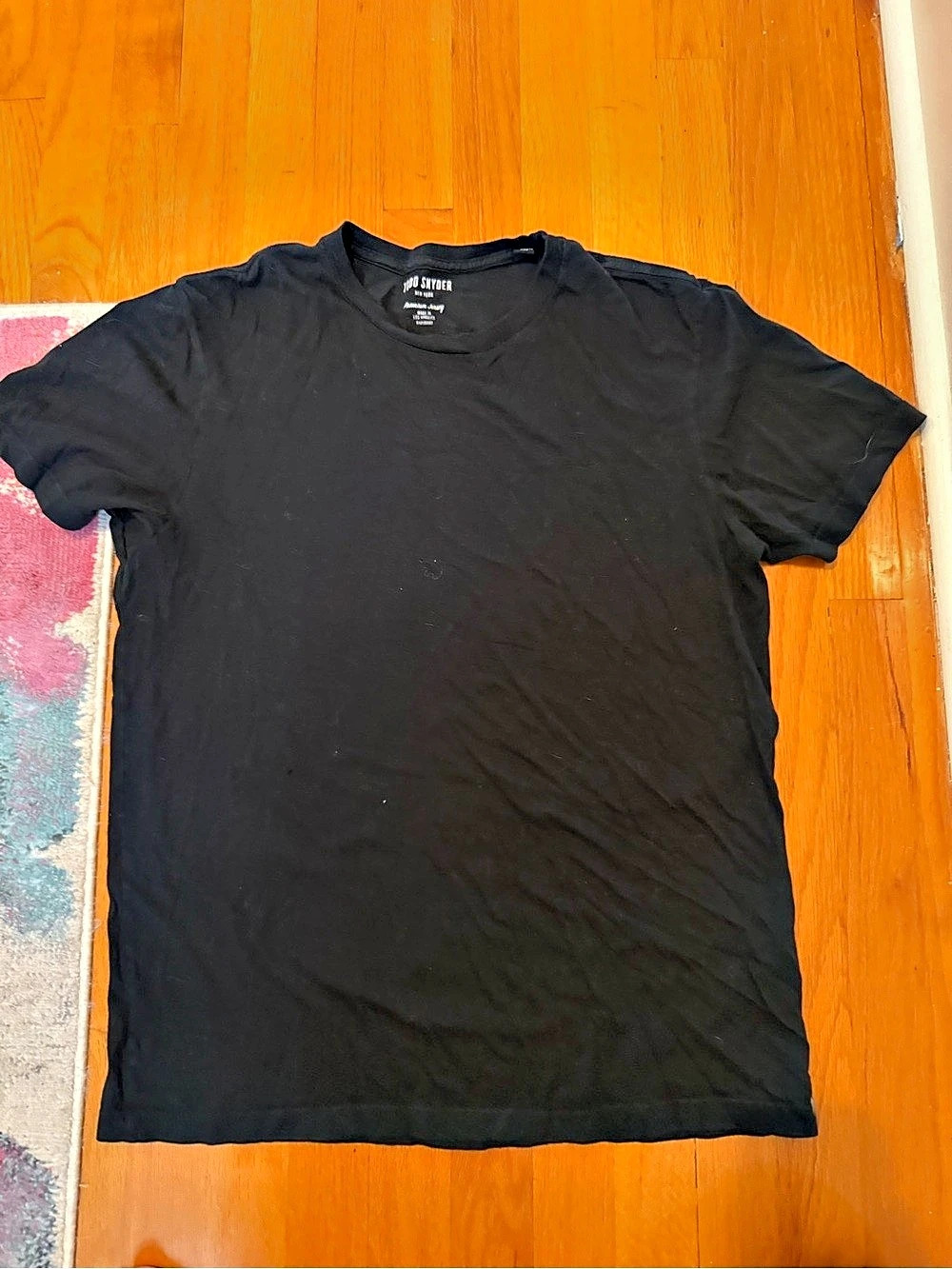 Todd Snyder Premium Jersey Tee Black Cotton Tee Size Medium